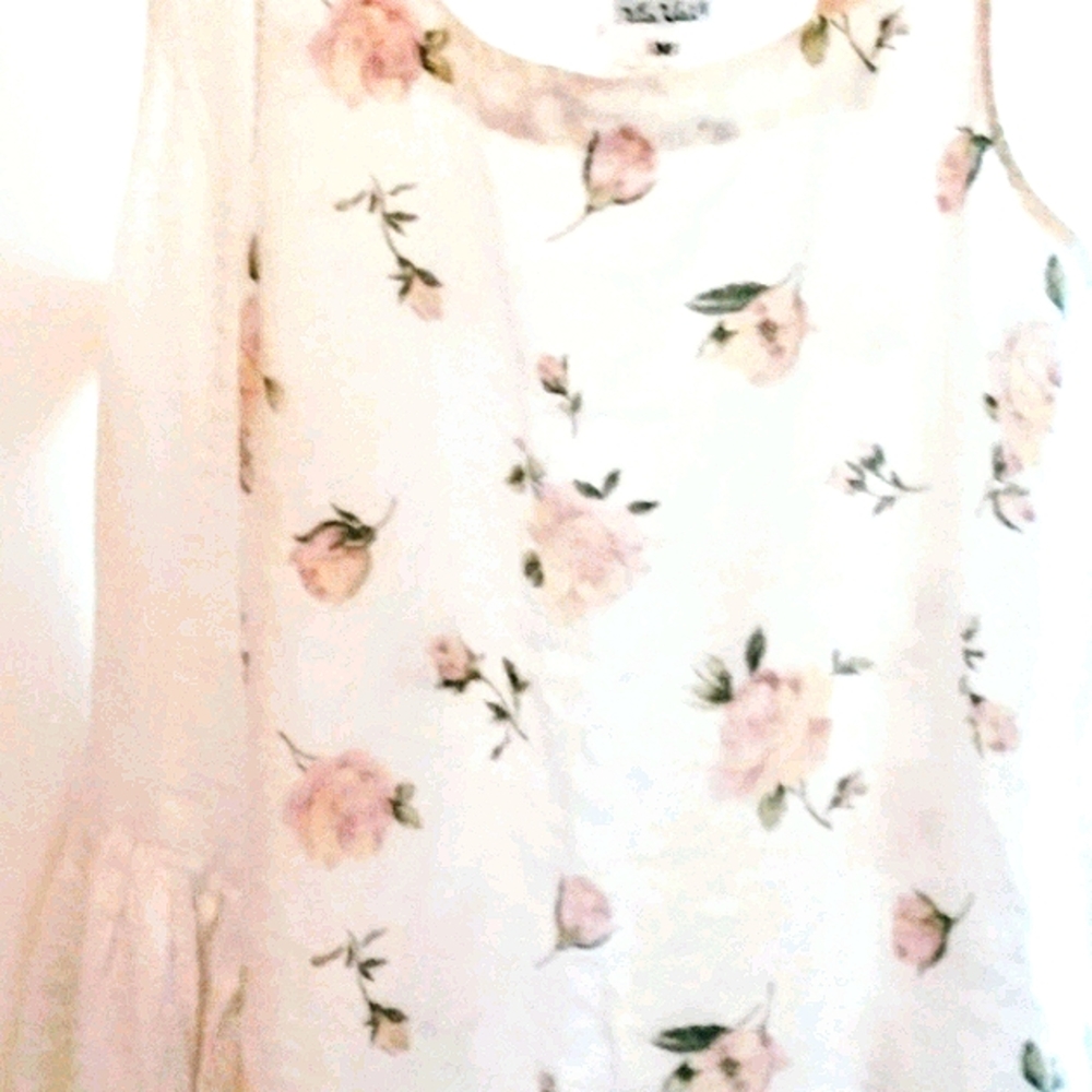 FINAL CALL New Linen Roses Sun Dress